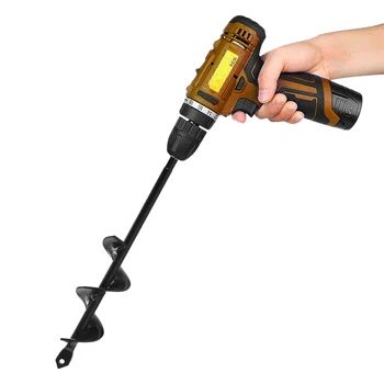 

Multifunctional Hole Digger Tools Hand Tool Drill Bit Mini Garden Auger Hole Digger Steel Soil Cultivator Home Fence Borer Yard