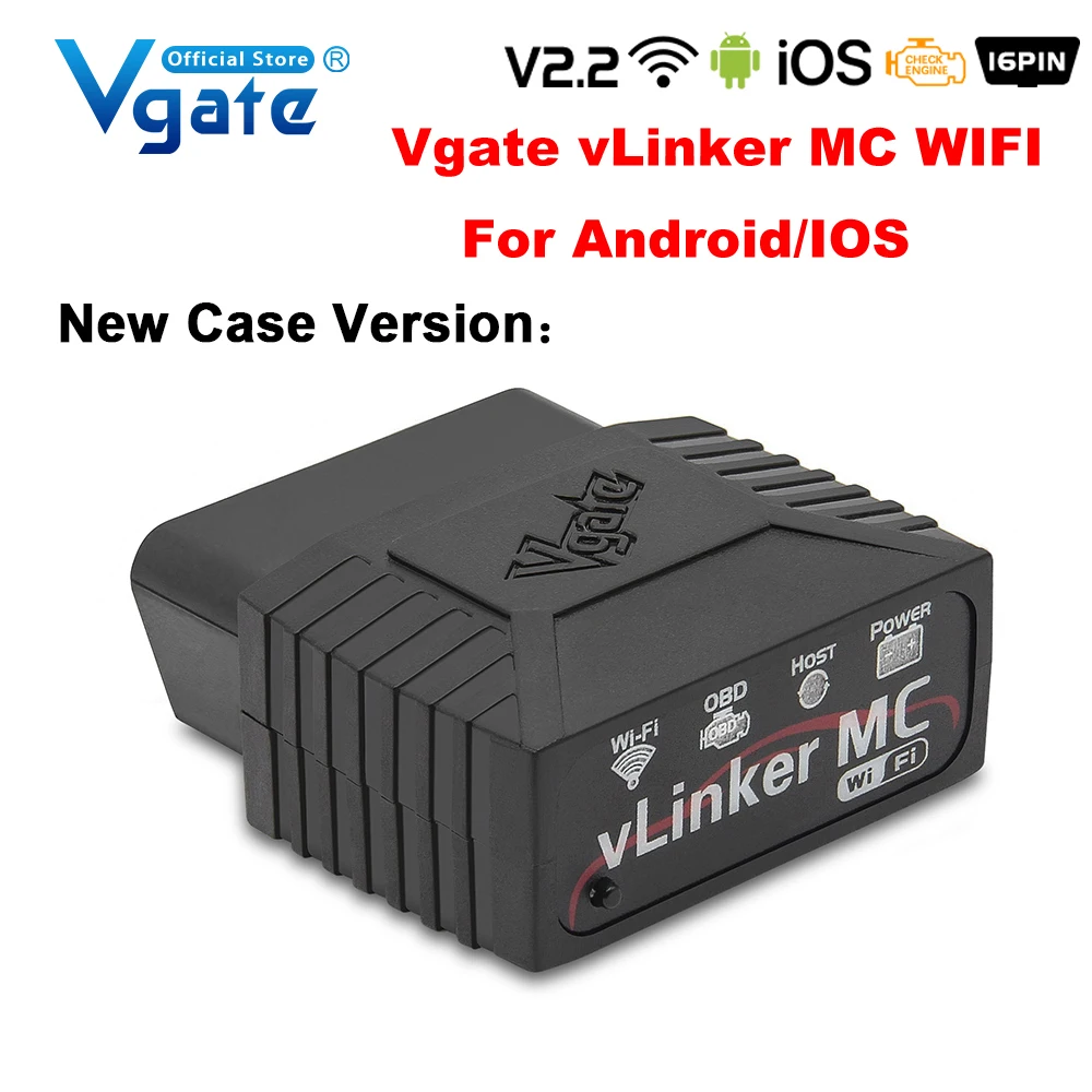 Vgate vLinker MC+ ELM327 V2.2 Bluetooth-Compatible 4.0 wifi Car Scanner OBD2 Auto Diagnostic Tool OBD 2 Scan PK ELM 327 V 1 5 auto inspection equipment Code Readers & Scanning Tools