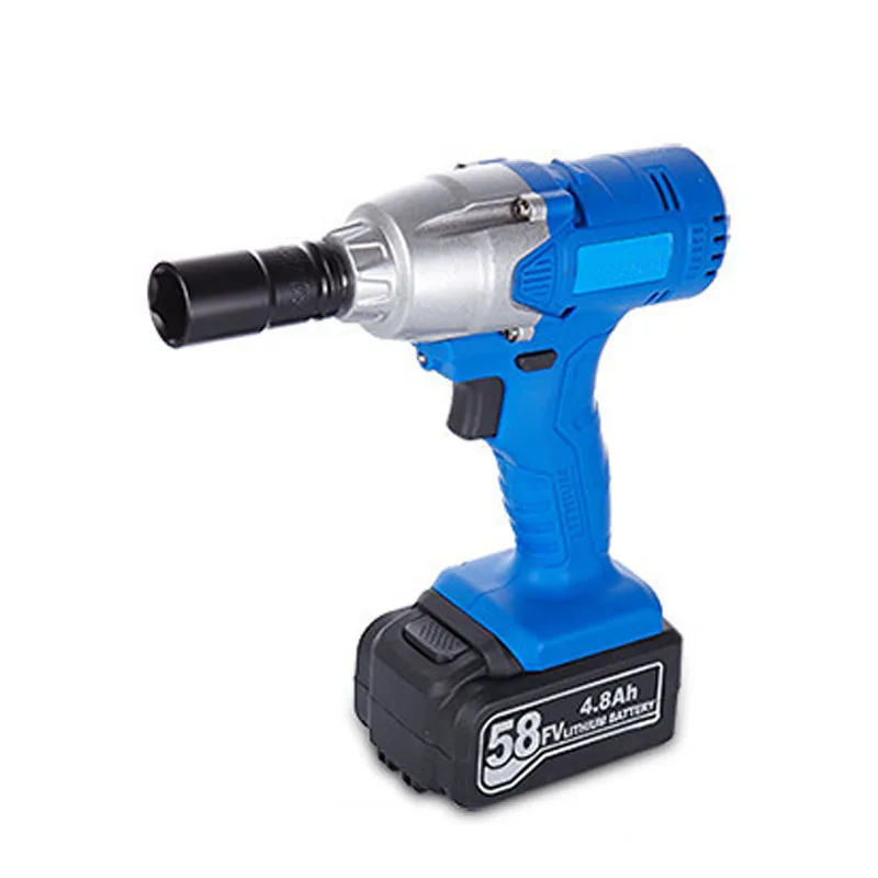 

58v 4800mA Integrated electric motor operated electric wrench of charging lithium battery impact wrench installation power tool