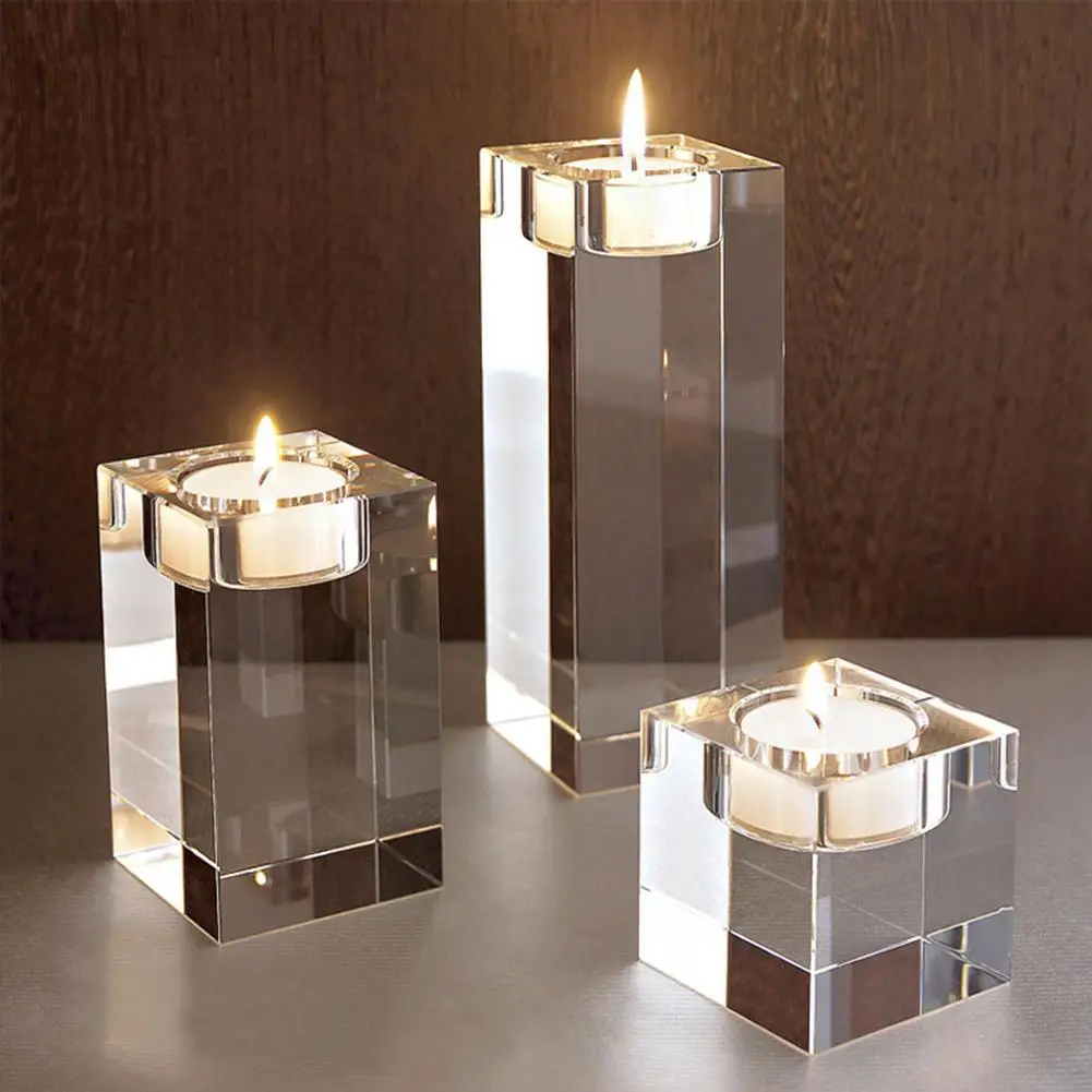 Искусственный кристалл Романтический Подсвечник Подсвечники Tealight украшение для
