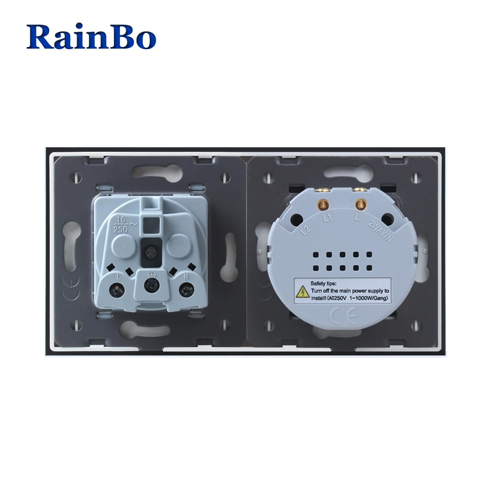 Rainbo Роскошные Сенсорный экран Управление закаленное Кристалл Стекло Панель
