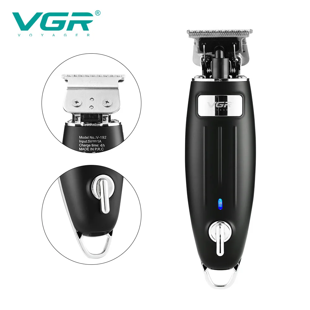 VGR 192 Hair Clipper Electric Professional Personal Care Home Appliance USB Trimmer Barber For Haircut Machine Salon VGR V-192 3