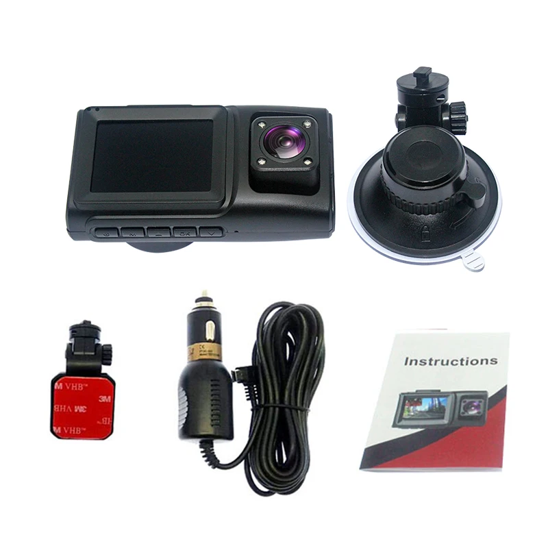 Blueskysea V18+ Автомобильный видеорегистратор HD 1080 P, фронтальная и кабина, Wifi DVR, 2 дюйма, ips, двойной объектив, gps NTK96660 IMY307, запись голоса с ночным видением - Название цвета: NO GPS