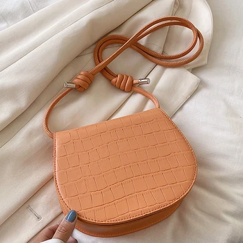 

Stone Pattern Designer Saddle Bags Small Crossbody Bags for Women Summer Elegant Shoulder Handbags Female Travel Cross Body Bag