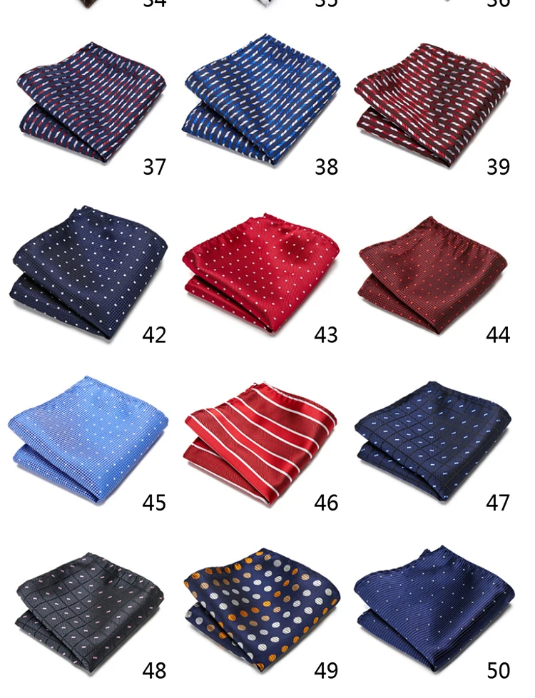 Newest style  Brand Factory Sale Top grade  Pocket Square Paisley Dropshipping Clothing accessories Memorial Day Fit Workplace