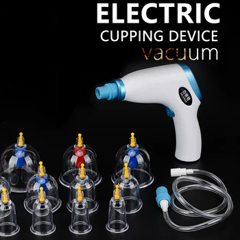 

Coodle 12pcs Cupping Therapy Sets with Gun Health Care Medical Vacuum Cupping Body Massager Suction Cups for Massage