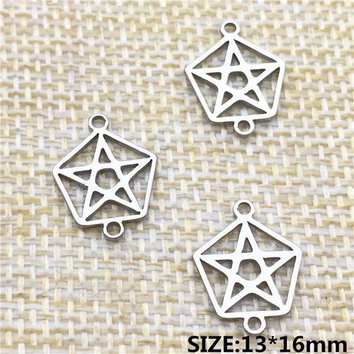 7-star 10pcs SS LJJAGLL металлического сплава 10/20 шт./лот Винтаж микс ювелирные соединители для Diy браслет бижутерия ручной работы талисманы изготовления ювелирных изделий ALJQ018 - Цвет: 7-star 10pcs SS