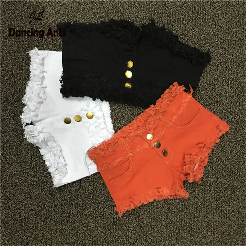 

Woman Jeans Short Skinny Low Waist Denim Shorts 2020 Fashion Solid Hole Button Fly Elastic Sexy Slim Streetwear Female Hotpants