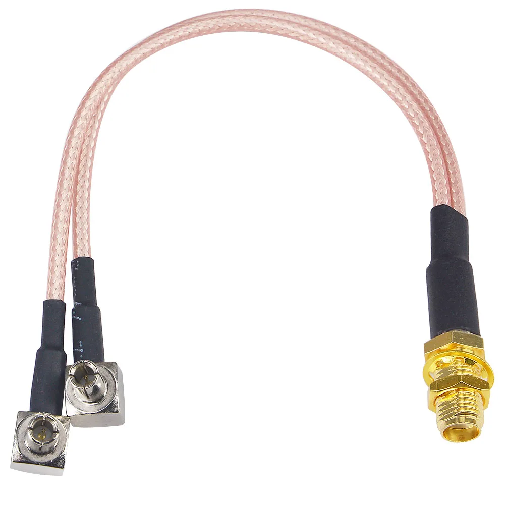 10dBi 4G Antenna SMA Male Plug 696-960MHz/1710-2690MHz Long Range RG174 3M + SMA Female to Y type 2 X TS9 Male RG316 Cable 15cm