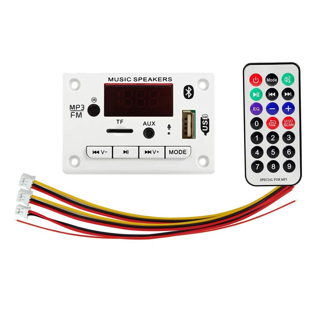 MP3 декодер плата TF USB FM Aux Радио MP3 плеер встроенный Автомобильный USB Bluetooth 5,0 Модуль громкой связи аудио Установка с управлением|MP3-плееры| | АлиЭкспресс