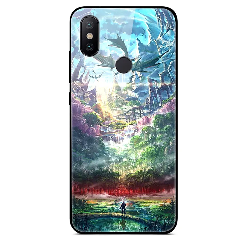 37 Для Fundas Xiaomi mi A2 чехол из закаленного стекла Жесткий Чехол для Xiaomi mi A2 Lite чехол Космическая Звезда силиконовый бампер mi A2 mi A3 - Цвет: 37
