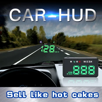 

Universal Car HUD Heads Up Display HUD Display Digital Speeeter with Compass Security Alarm System for Car