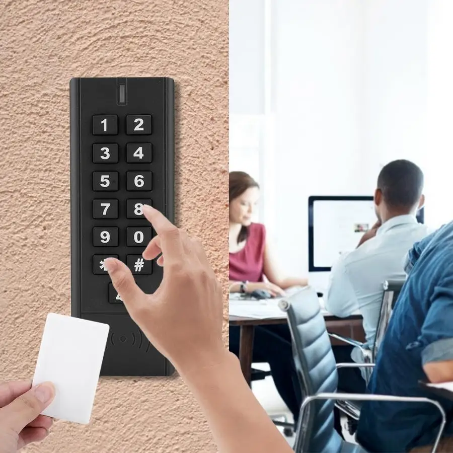 ID карта Пароль Система контроля доступа двери IP67 Водонепроницаемый Wiegand 26 клавиатура безопасности для сотрудников посещаемости