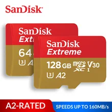 Карта памяти SanDisk Extreme Ultra Micro SD 128 ГБ 32 ГБ 64 Гб 256 Гб 400 Гб 16 Гб 64 ГБ 32 ГБ Micro SD карта SD/TF Flash MicroSD U1/U3 4K
