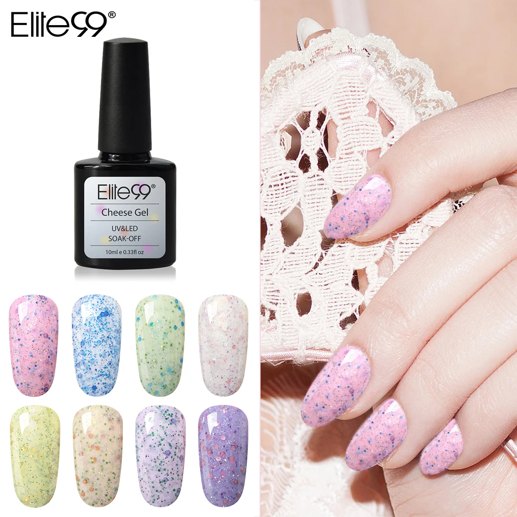 Elite99 сырный песочный Гель лак с молочным цветом гель Полупостоянный Vernis верхнее