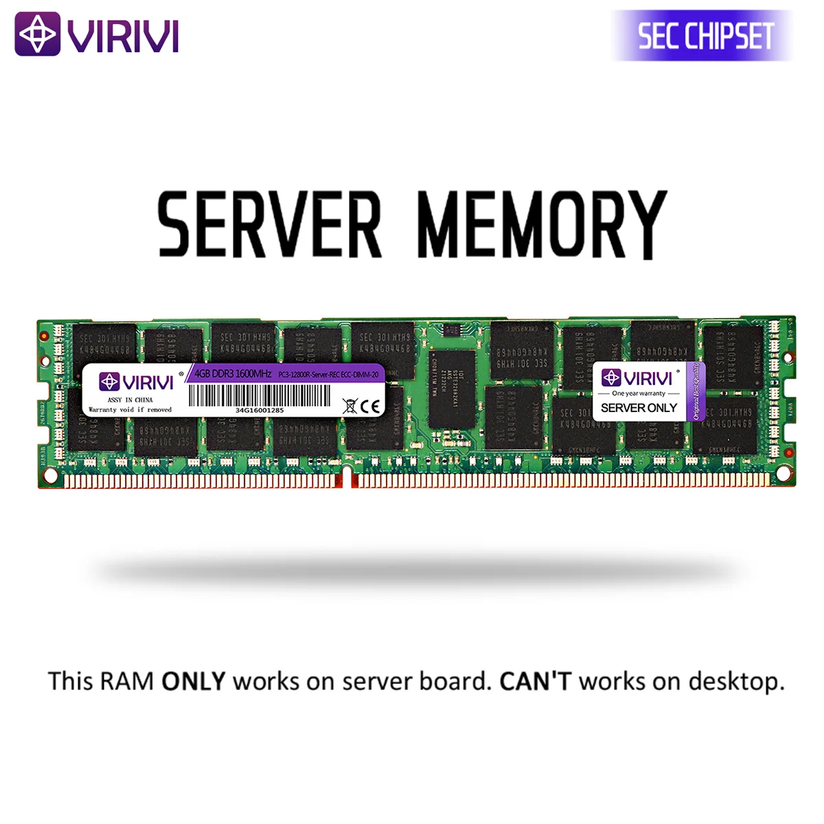 Dimm Memory 1366-Pin Ddr3 4gb 32GB-SERVER 1600mhz VIRIVI REG 1333mhz 1866mhz 16GB 8GB