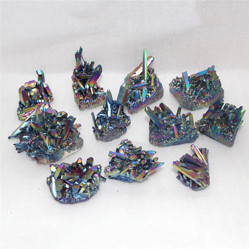 Натуральный QuartzCrystal Радужный титановый n кластер VUG Minerall с лечебным действием, образцы титановый кластер A1