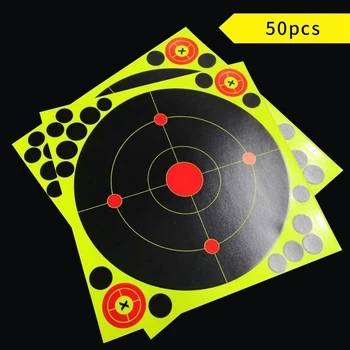 

50Pcs Self-Adhesive Target Stickers Splatter Reactive Paper Targets for Archery Hunting Practice Training