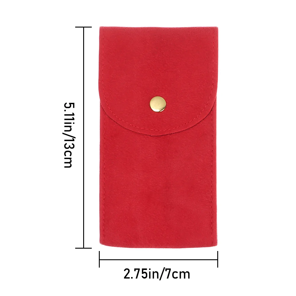 Watch Storage Box Watch Storage Pouch Watch Storage Bag Portable Watch Bag Gift Shock-proof Press Velvet Snap Design Jewelry Box Watch Packing Pouch Storage Bag Single Display