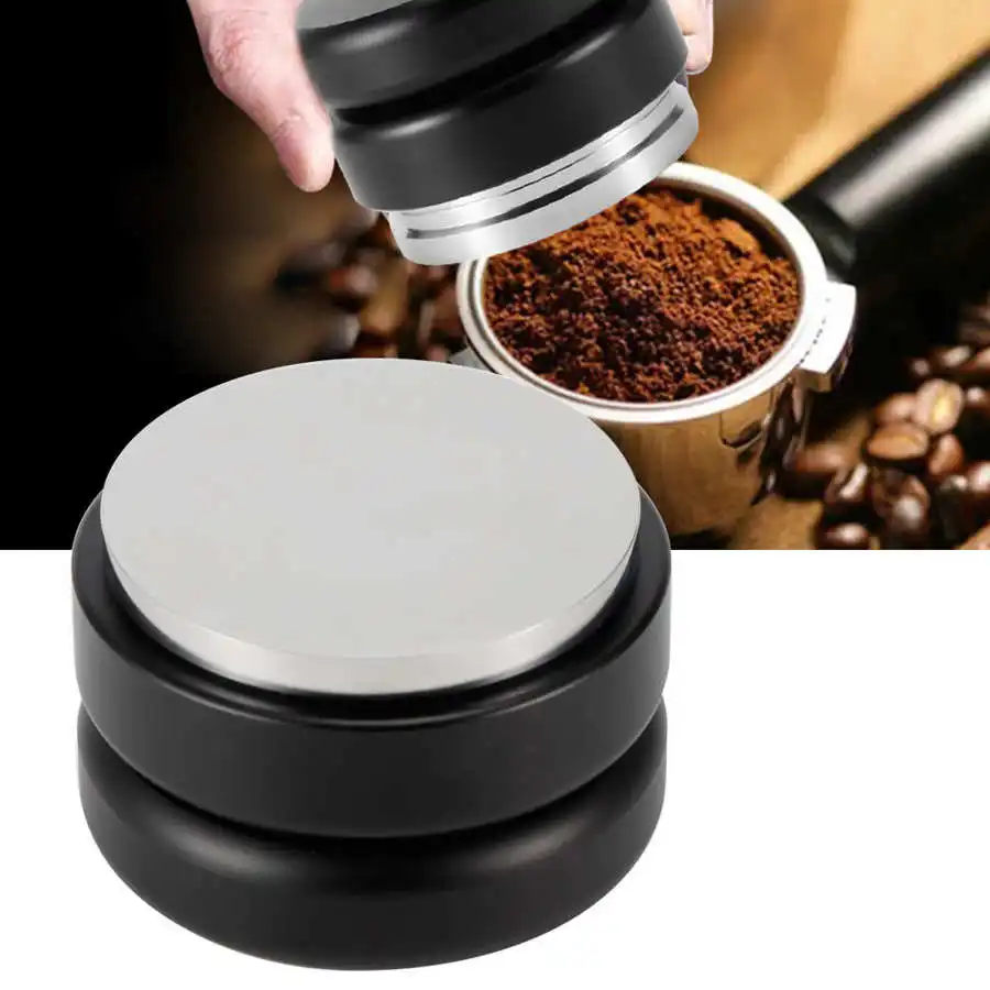 

51mm Single Side Manual Coffee Tamper Adjustable Coffee Powder Tamping Hammer Distributor Tool for Home Office