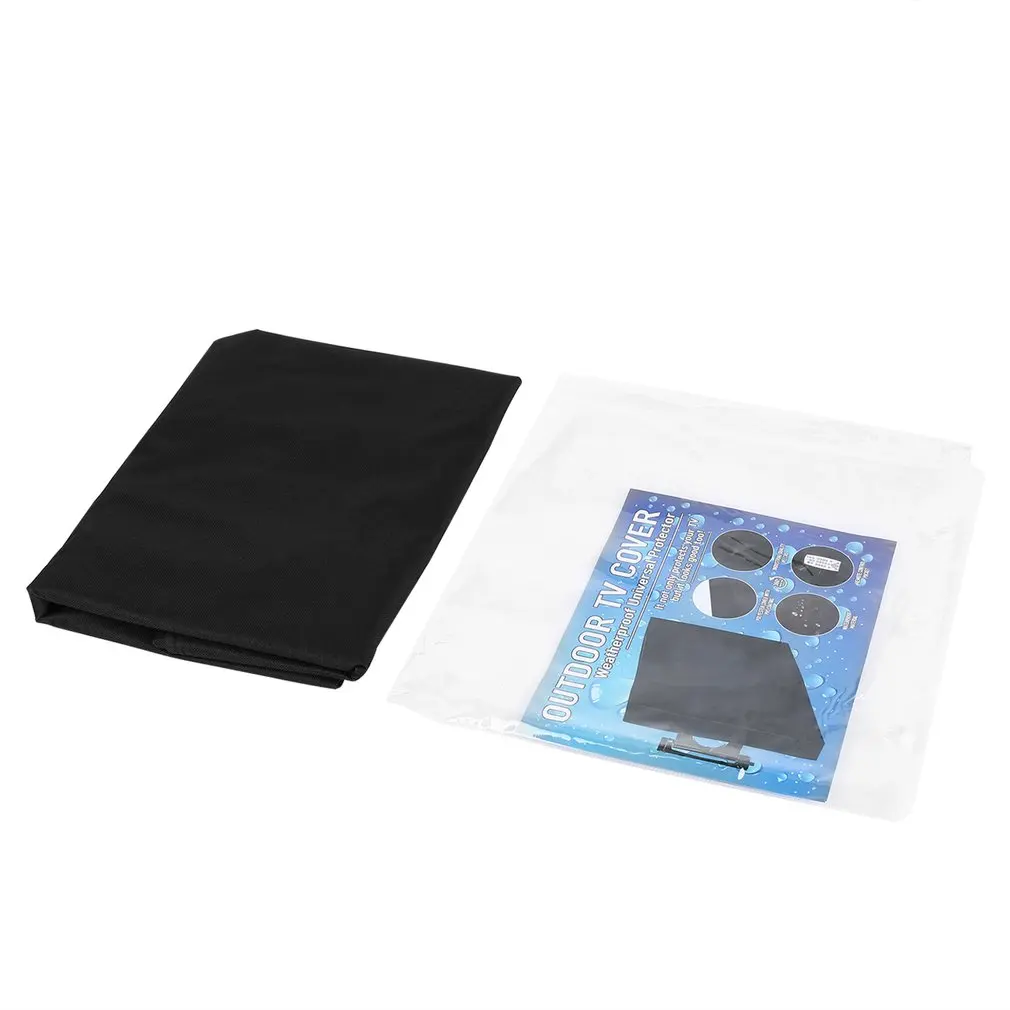 Universal Weatherproof Dust-proof Outdoor TV Cover 55-58 inch Flat Screen Protector Easy to Install Black |