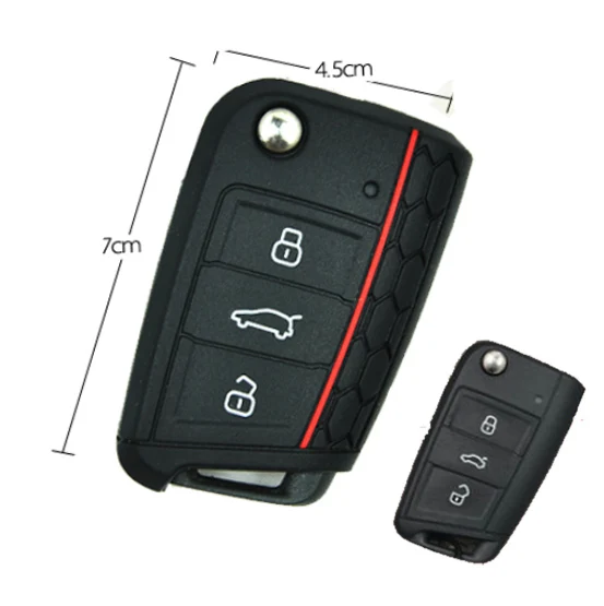 Car Silicone Key Case For VW Polo Tiguan Golf 7 2015 Key Cover Keyless Fob Shell Protector key case,key case cover,car key shell
