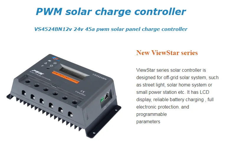 VS4524BN 12 Вольт 24 вольт Солнечный контроллер заряда схема цена 45А PV солнечный трекер контроллер для солнечной энергии системы