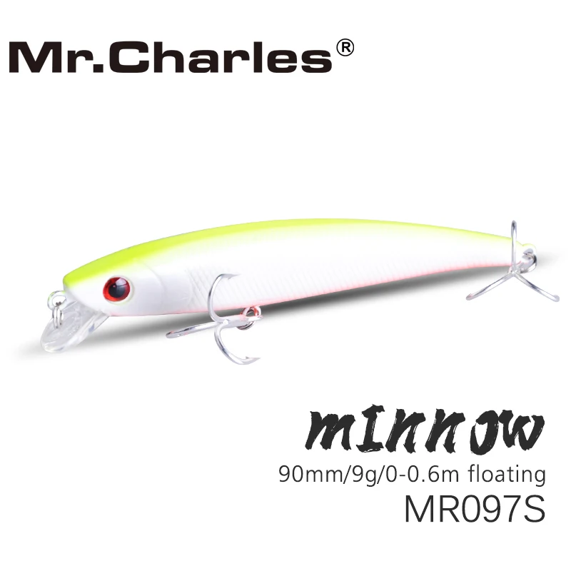 Mr.Charles MR097S Fishing Lure 90mm/9g 0-0.6 Floating  Minnow Hard Baits High-carbon steel Hooks Crankbait Lure Wobbler ► Photo 3/3