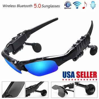 

2-in-1 Men Outdoor HD Polarized Lens Anti-uv Sunglasses Adjusted Glasses Bluetooth Wireless Sports In-ear Handsfree Headphones