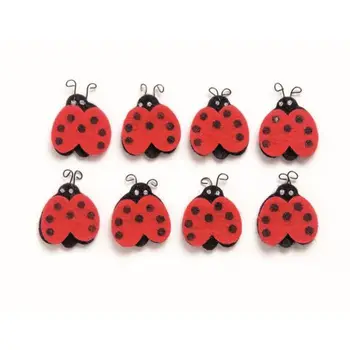 

67101318 figures made of felt 'lady', 8 PCs, 2,8 cm, color: red, Gloria ex