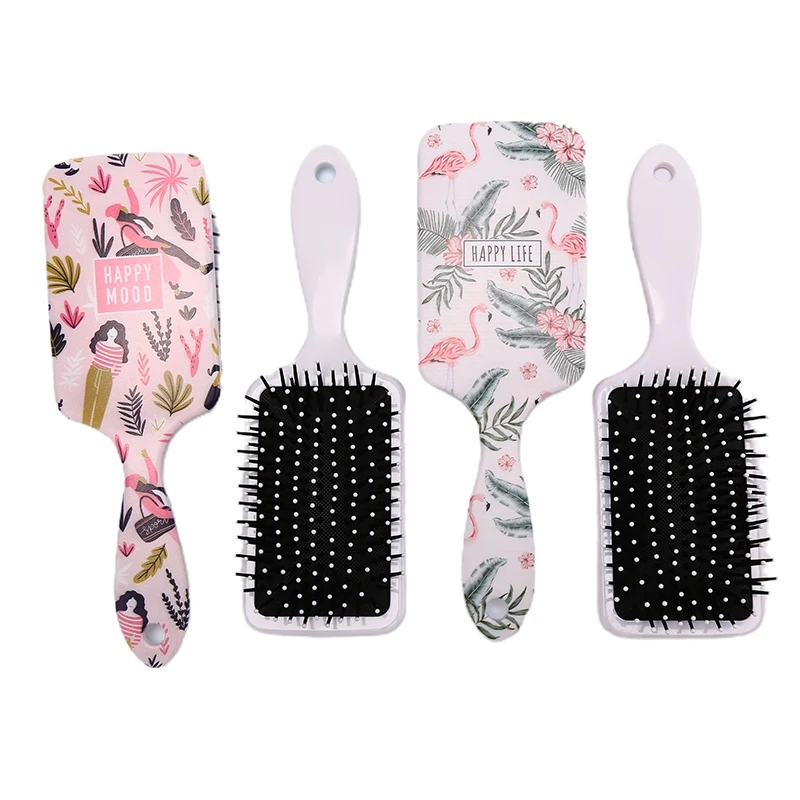 New 1Pcs Cute Animal Anti-static Hair Brush Massage Comb Shower Wet Detangle Hair Brush Salon Hair Styling Tools Girls