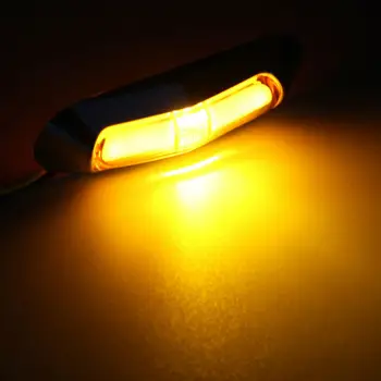 

10x Side Marker Lights Amber 4 LED Clearance For Car Truck Trailer Pickup 12-24V 3.5 x 1.1 x 0.78 in DC 10V-30V