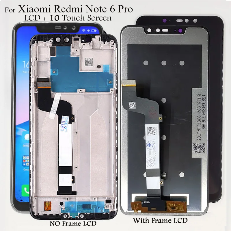 ЖК экран для Xiaomi Redmi Note 6 Pro дисплей 10 дюймов сенсорный замена протестированного