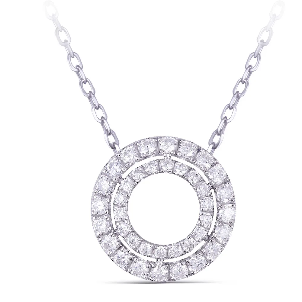 DovEggs стерлингового серебра 925 EF цвет Moissanite алмазный кулон ожерелье для женщин подарок для помолвки