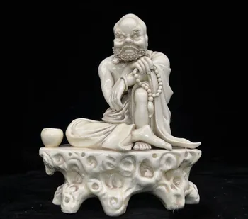 

wedding decoration China Dehua White porcelain Buddhism Arhat Damo Bodhidharma Dharma Buddha Statue