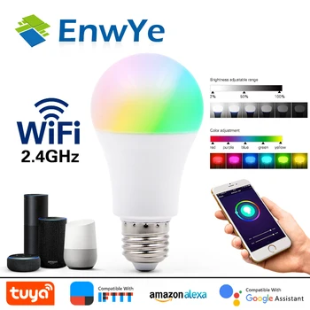 

Tuya Smart Life WiFi Light Bulb 9W Led Lamp Support Amazon ECHO Google Home IFTTT Remote Voice Control RGBCW
