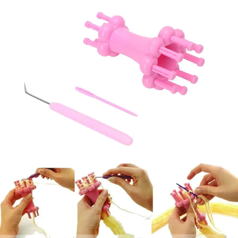 Topping Knitter Knitting Spool Loom Needle Hook Scarves Straps Making Craft DIY