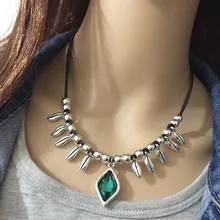 Anslow 2020 חדש עיצוב תכשיטי קפה שעועית קריסטל בעבודת יד כסף חרוזים קצר נקבה נשים מתנה LOW0094AN(China)