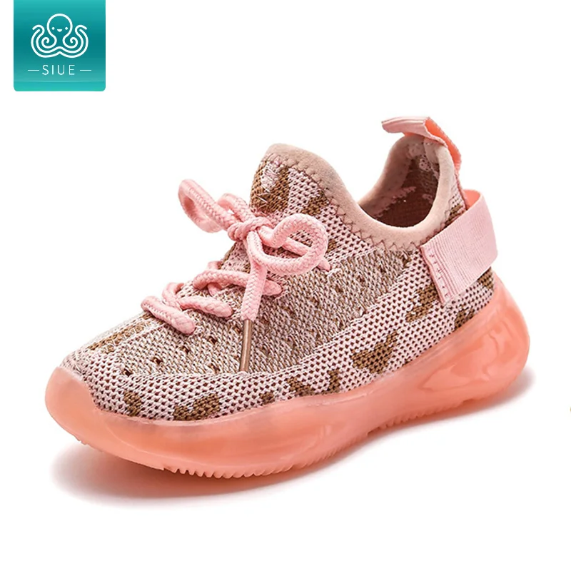 

2020 spring new fly woven mesh face breathable sports shoes big children's casual girls' shoes primary school students' all-arou