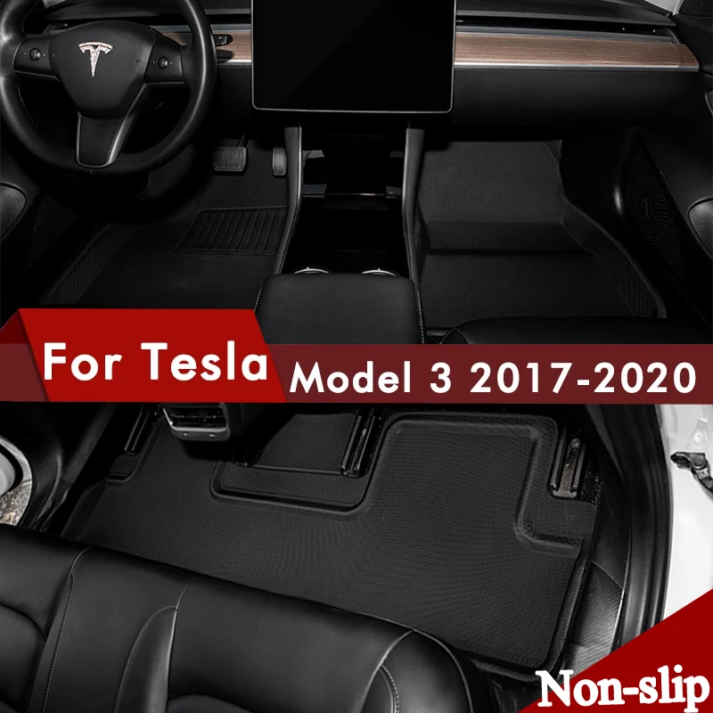

Car Mat Carpet Cover Auto Foot Pads For Tesla Model 3 Mat Waterproof Non-slip Floor Mats For Tesla model 3 Accessories