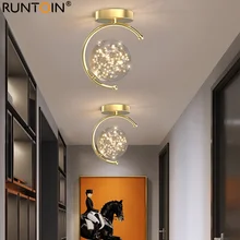 

LED Ceiling Light Modern Black&Gold Ceiling Lamp for Living Room Bedroom Aisle Corridor Porch Lighting Home Decor Fixture