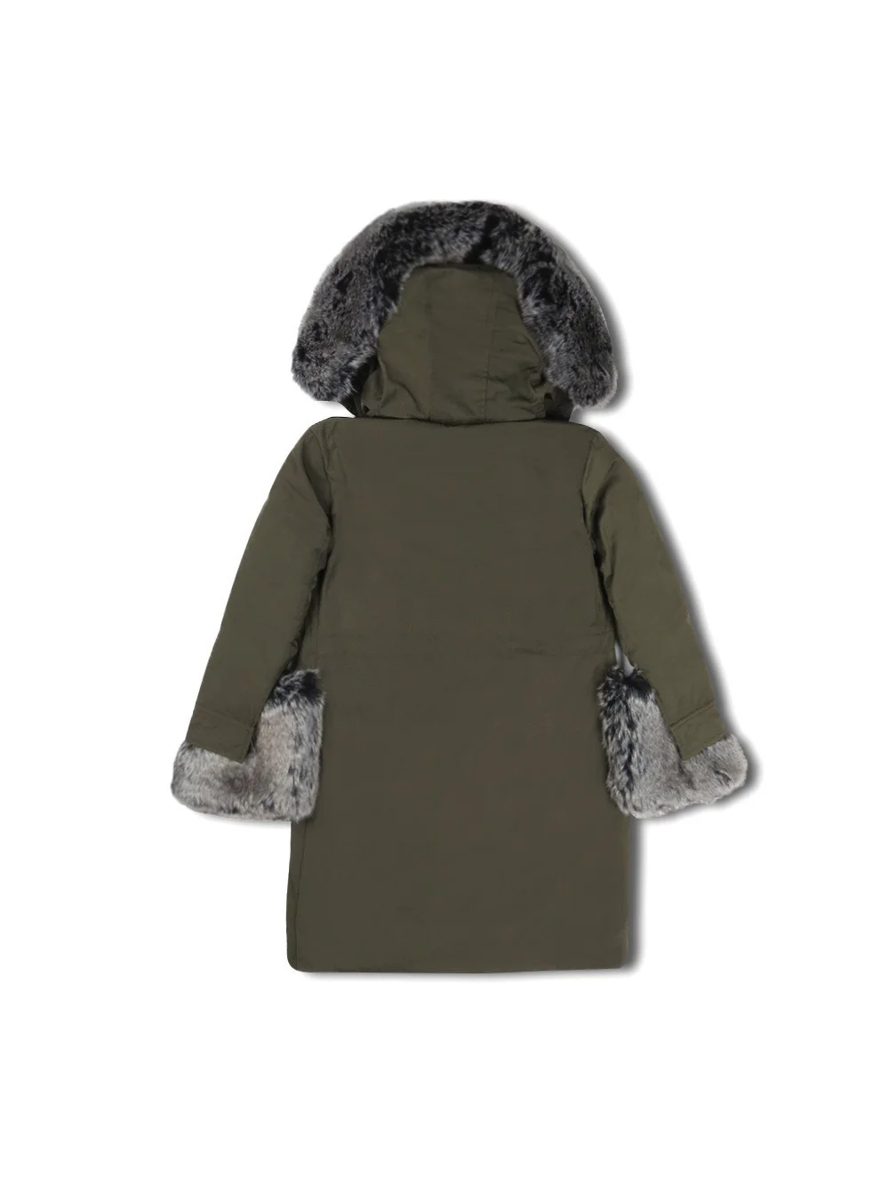 Winter Down Jacket Simulation Fox Fur Collar White Duck Down Jacket Female Mid-length To Overcome Women
