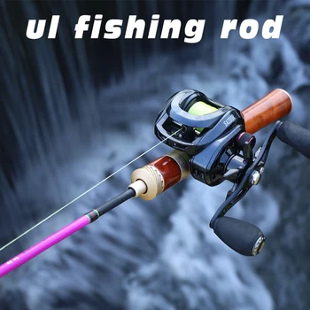 

Micro player 1.5 Sections Travel Spinning UL Fishing Rod Baitcasting Stream Fishing Tackle Solid Tip Trout FRD Ejection Rod