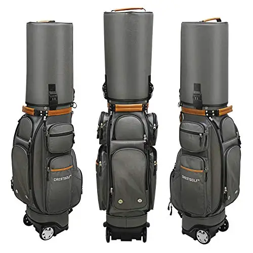 Gray CRESTGOLF сумка для гольфа стандартная шариковая посылка с подкладкой дорожная сумка с колесами с кодовым замком ПУ части-бесплатно отправить дождевик - Цвет: Gray