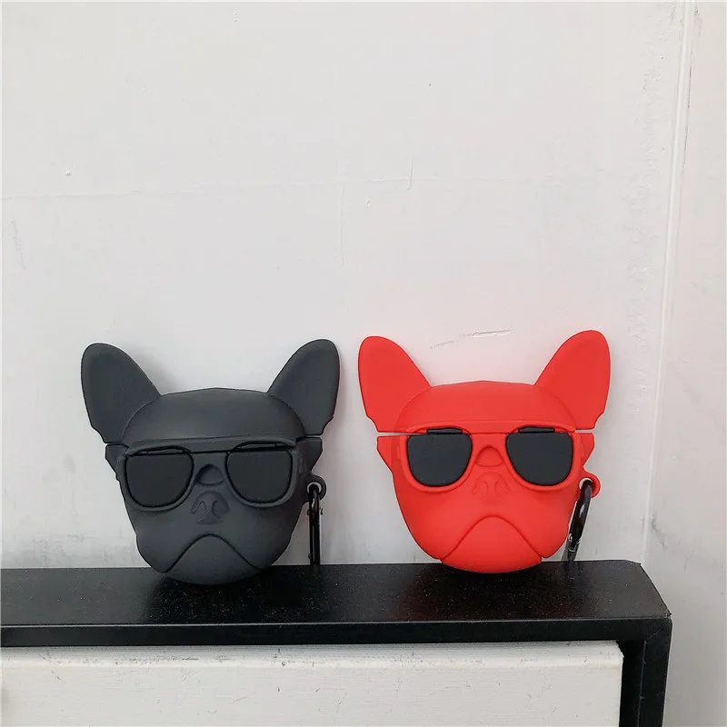 

Cool Fashion Aerobull Bulldog Headphone Case For Apple Wireless Bluetooth Headset Airpods 1 2 Silicone Protection Earphone Cover