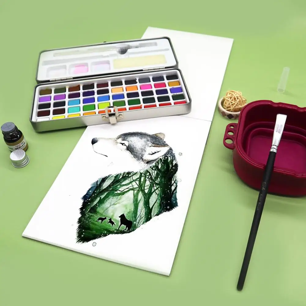 SeamiArt A5/A4 Watercolor Book 15Sheet 180GSM Watercolor Pad for Beginner Painting Drawing Art Supplies 3