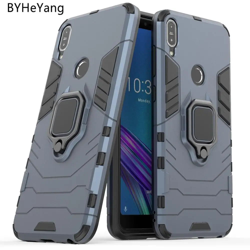For Asus ZenFone Max Pro M1 ZB602KL ZB601KL X00TD Case Car Holder Magnetic Suction Ring Bracket Shockproof Armor Back Cover | Мобильные