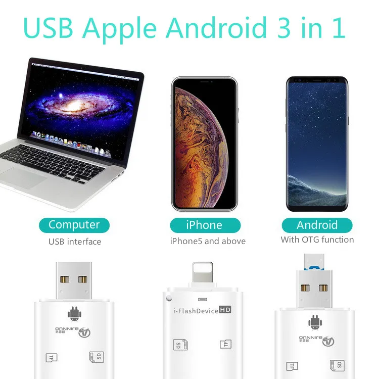 Многофункциональный USB OTG кардридер Универсальный Micro TF/SD Телефонный удлинитель