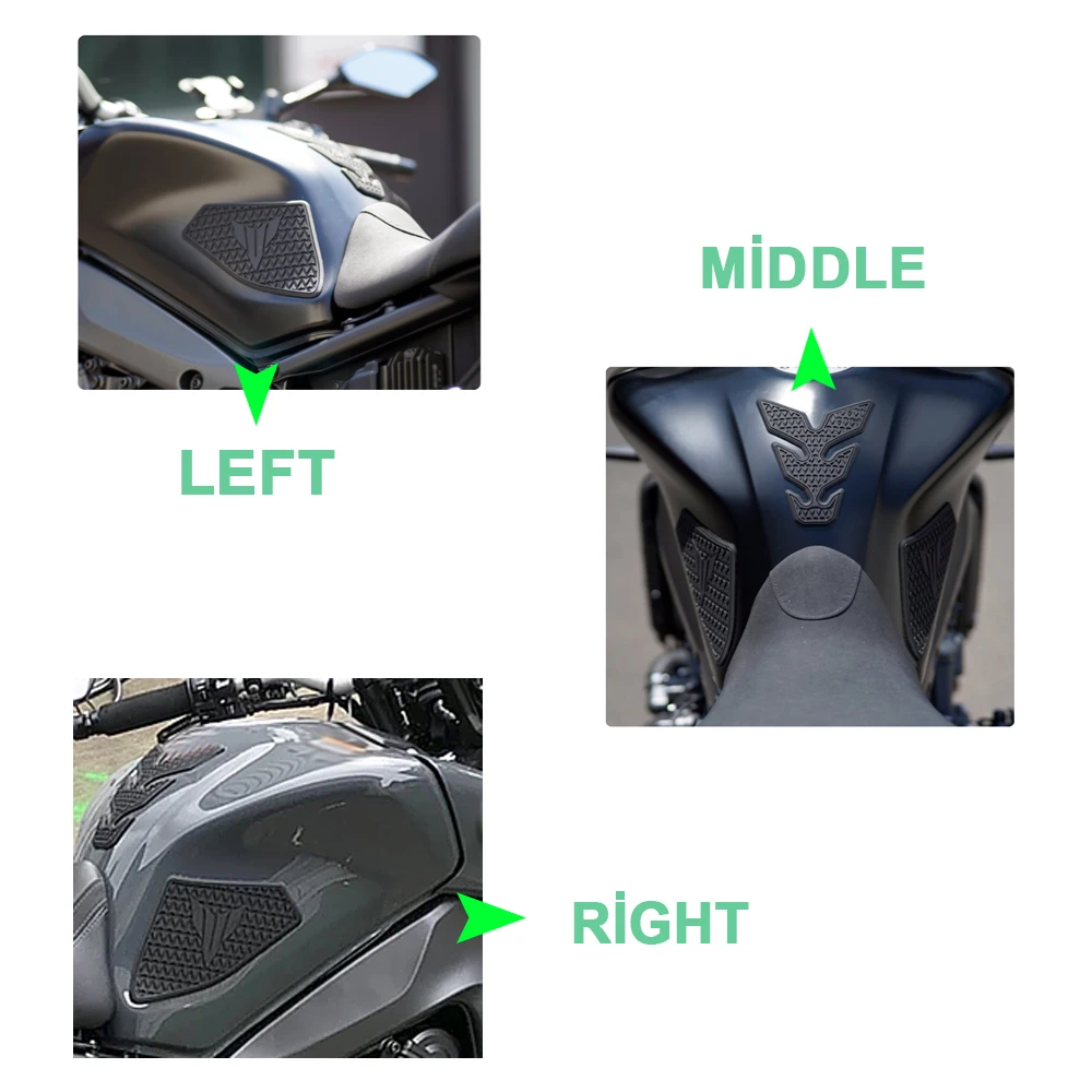 FOR YAMAHA MT-09 MT09 Motorcycle Non-slip Side Fuel Tank Pad Stickers Waterproof Rubber Sticker Fit