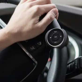 

Bluetooth Remote Control Excellent Craftsmanship Well Durability Car Steering Wheel Media Remote for iOS Android Phone